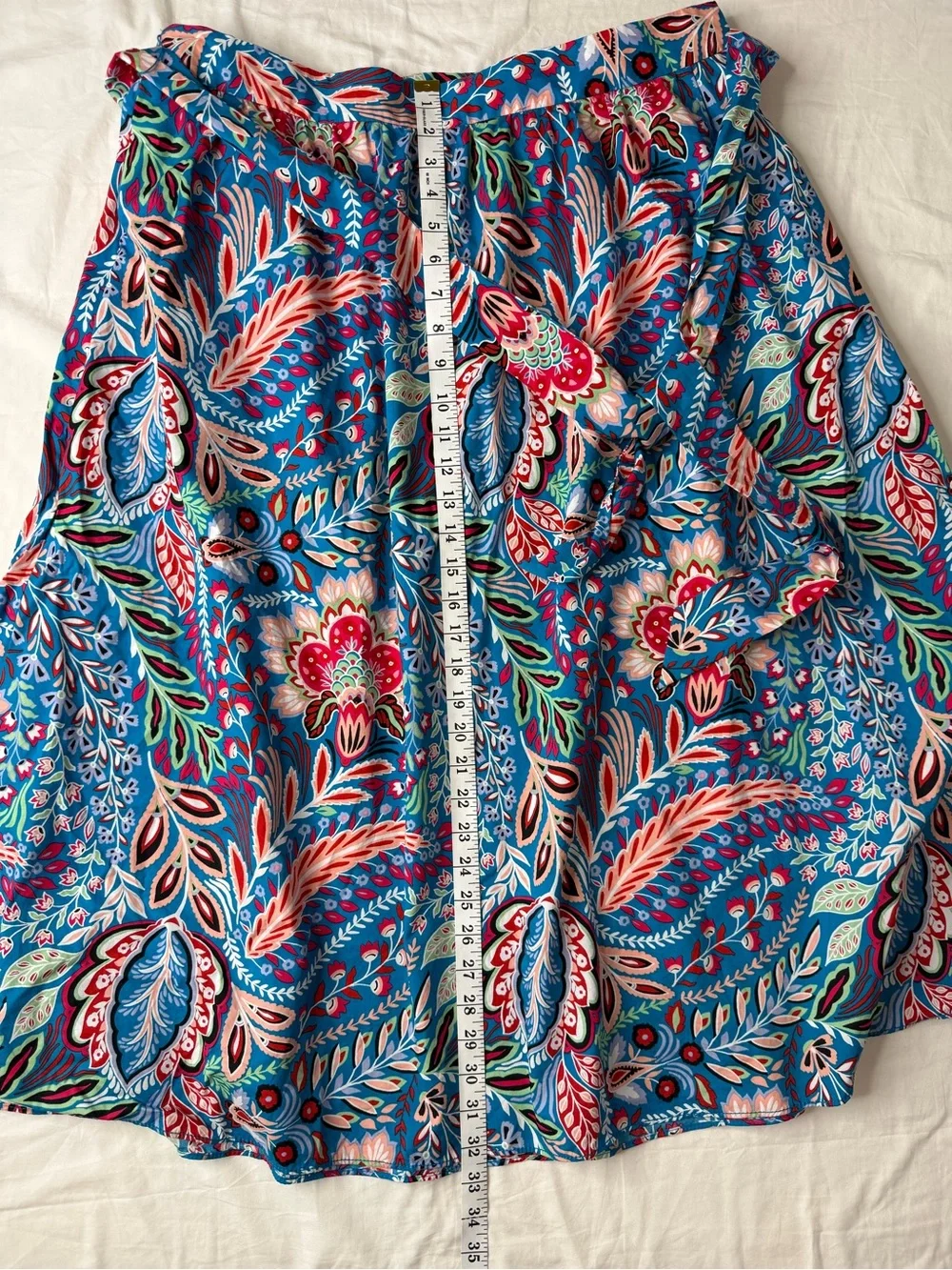 Talbots XL Paisley Botanical Cotton Poplin Matching Set Blouse Skirt